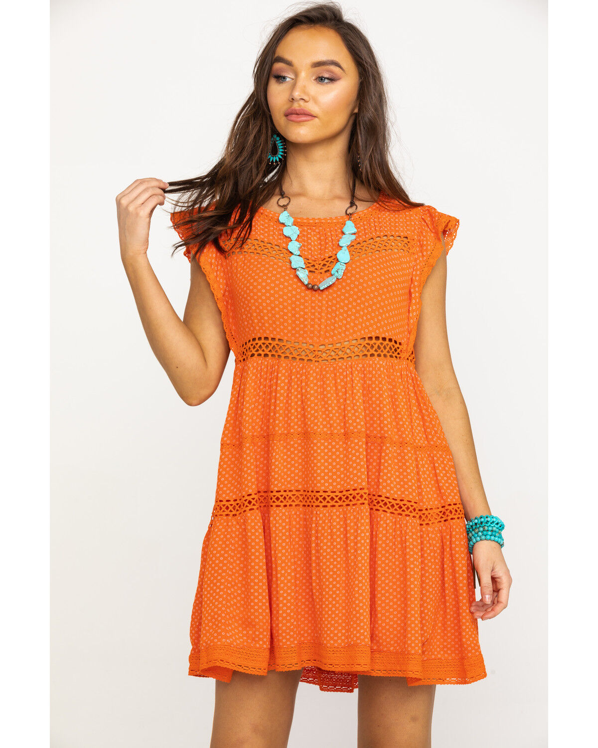 Orange Shirt Dress